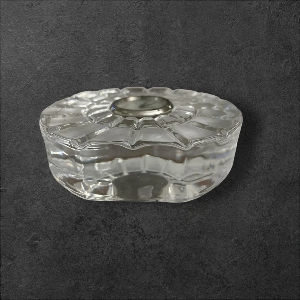 1980s Mikasa Crystal Mantle or Desk Clock